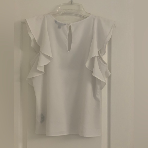 White Ruffle Banana Republic Blouse - Picture 3 of 3